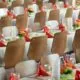 Elegant ballroom prepared for a corporate event by an experienced event organiser